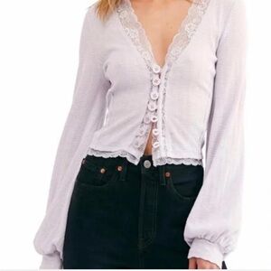 Free People Crop Top Cardigan